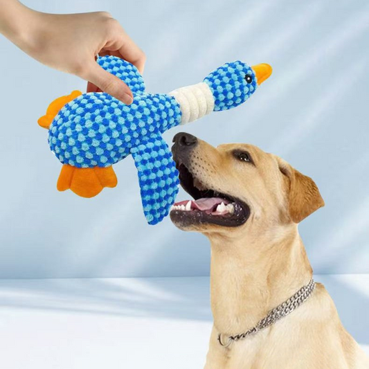 Cute Goose Dog Chew Toy – Soft, Durable & Machine Washable