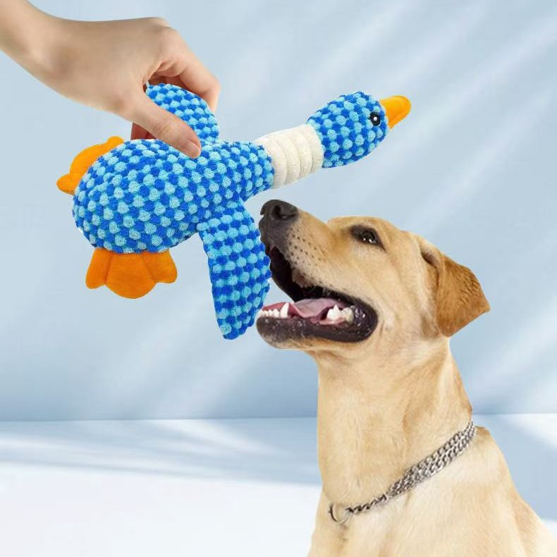 Cute Goose Dog Chew Toy – Soft, Durable & Machine Washable