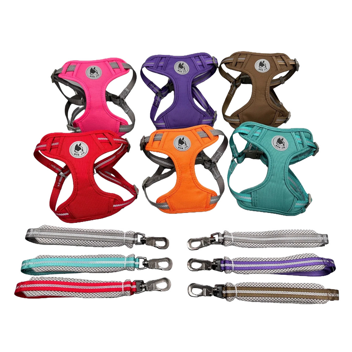 Dog Harness & Leash Set – Breathable Oxford Fabric, Multi-Size & Multi-Color