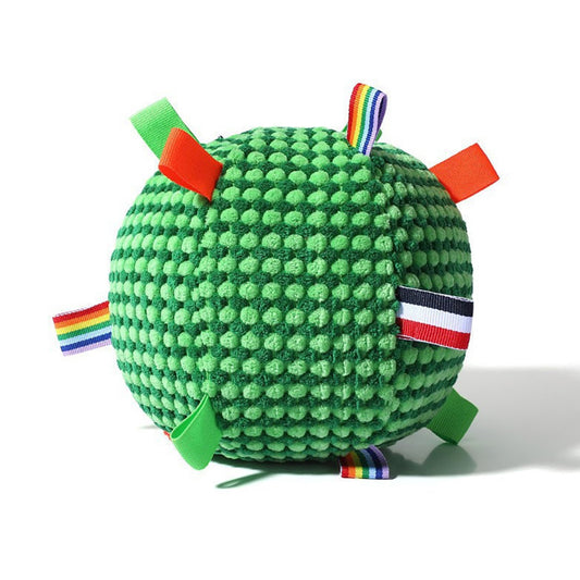 Colorful Dog Chew Ball Toy with Bell – 17cm, Durable & Safe